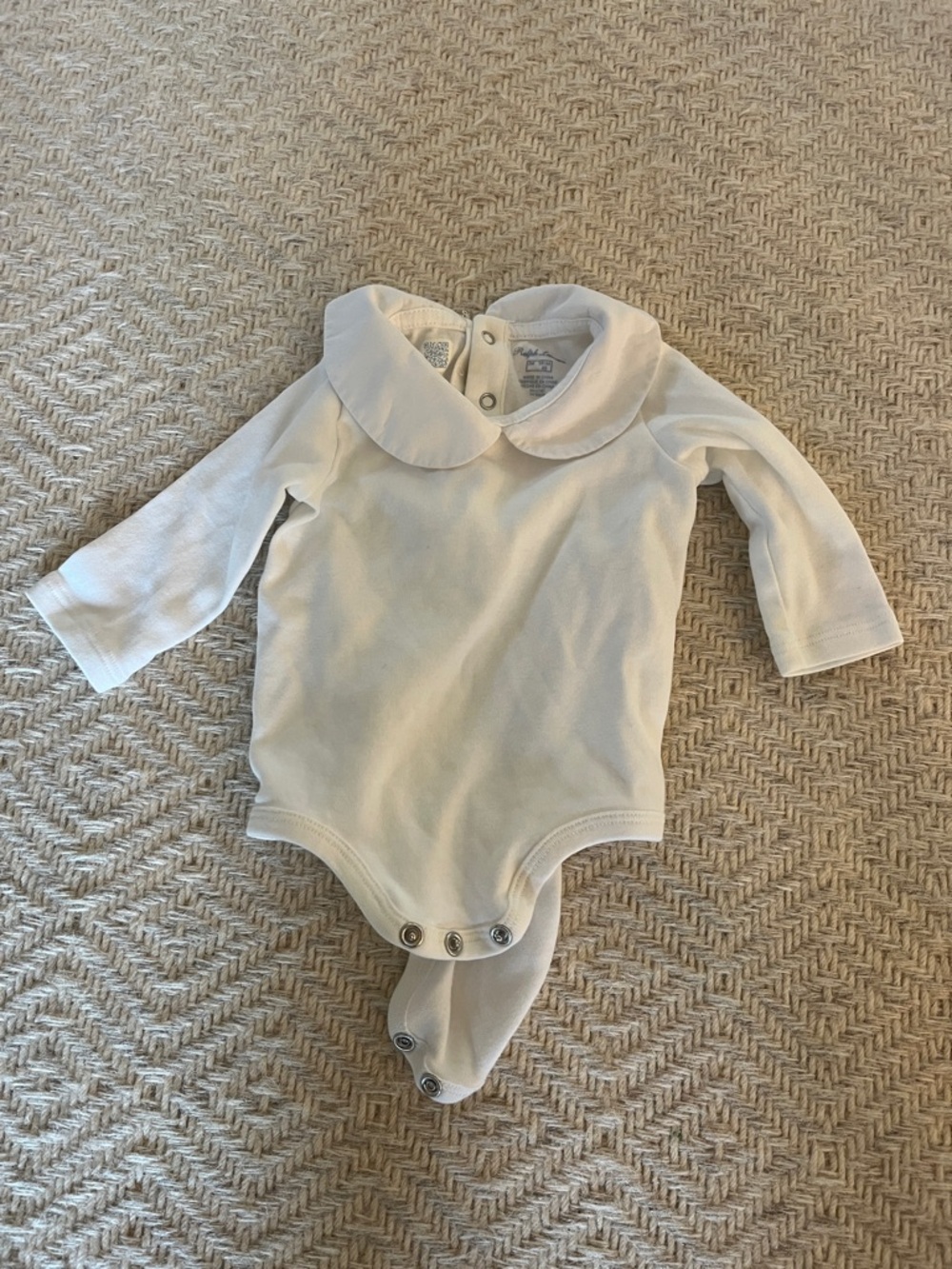 Barely worn Ralph Lauren onesie with Peter Pan collar